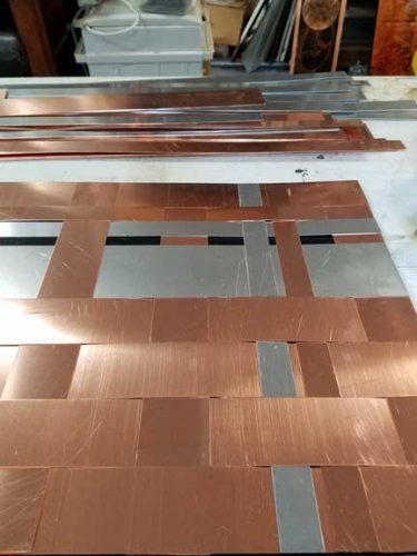 Weave starting with metal straight from the sheet metal supplier.
